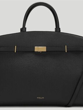 DeMellier Hudson Tote in Black with Gold Hardwear